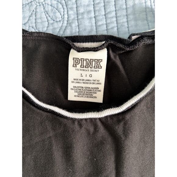 Women Victoria Secret PINK Dress Size Large Black with Floral Pre Owned - Picture 3 of 6